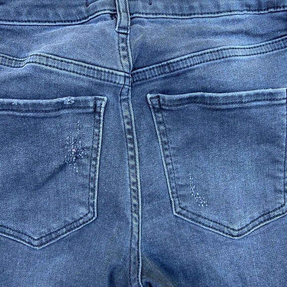 Free People Gray Fringe Crop Black Jeans EUC - Picture 10 of 11